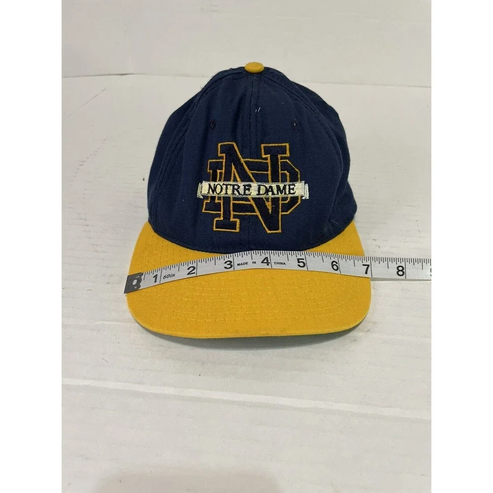 Vintage Notre Dame Fighting Irish Fitted Hat 7 1/4, Dark Blue, Embroidered, USA - Picture 7 of 8